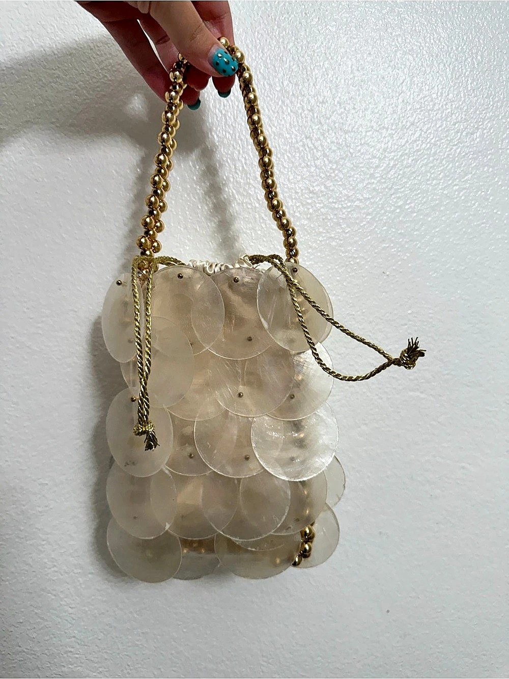 Sequin Drawstring Mini Bag